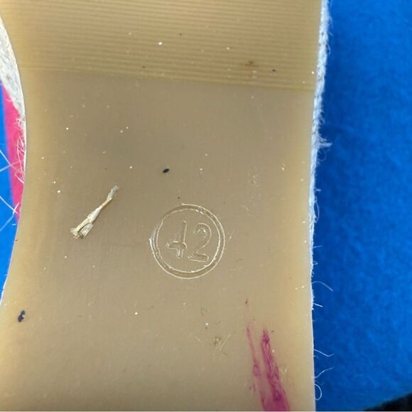 Pink Wedge espadrilles size 42/10 Sandals platform 1.4” heel height 4” - Picture 7 of 8